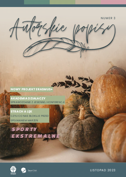 Autorskie popisy – numer 3 6 Listopadowy numer miesięcznika – pierwsza strona