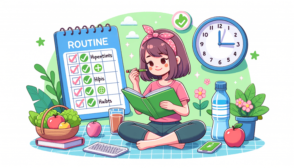 Jak wypracować dobre nawyki? 2 Dziewczyna planująca swoje dobre nawyki
